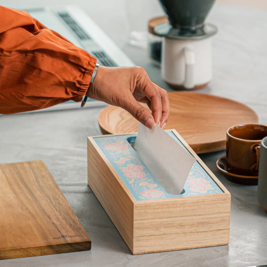 珪藻土パーパータオルボックス ブルー