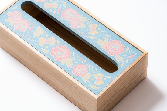 珪藻土パーパータオルボックス ブルー