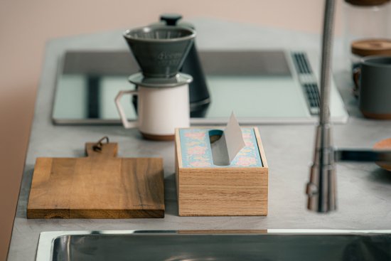 珪藻土パーパータオルボックス ブルー