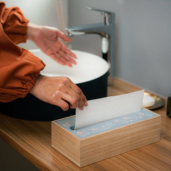 珪藻土パーパータオルボックス グレー