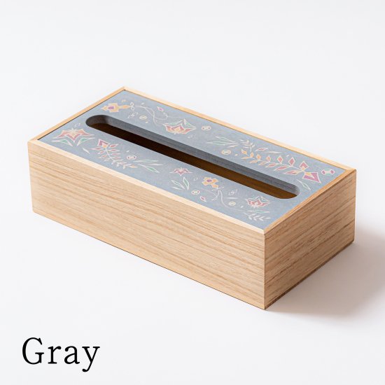 珪藻土パーパータオルボックス グレー