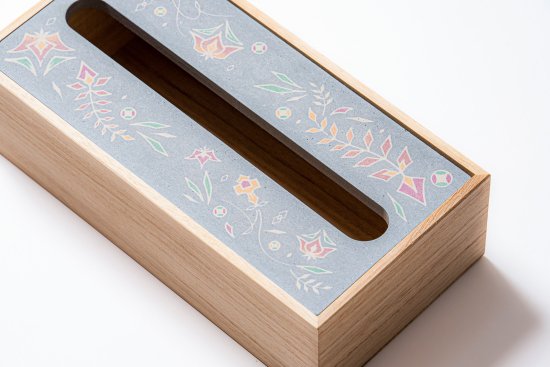 珪藻土パーパータオルボックス グレー