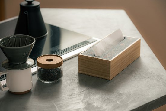 珪藻土パーパータオルボックス グレー