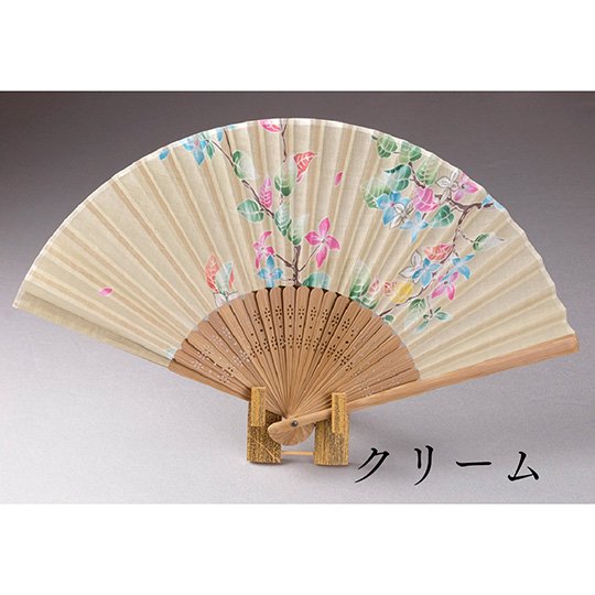 Kaga Yuzen Folding Fan Kousa Dogwood