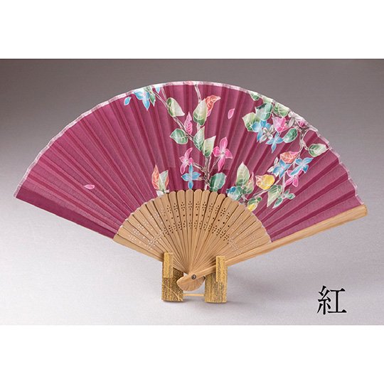 Kaga Yuzen Folding Fan Kousa Dogwood