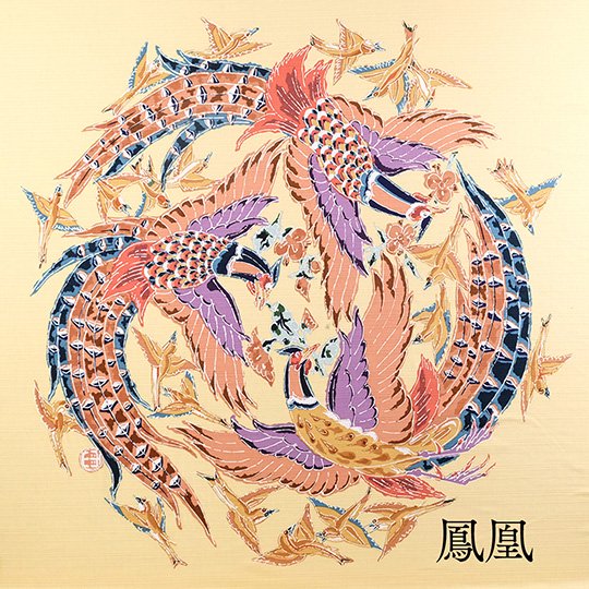 Kaga Yuzen Furoshiki Phoenix