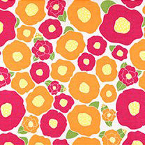 Tsubaki Series Yuzen Camellia Dish Towel, Camellia Small Furoshiki, Camellia Tenugui 3-Piece Set