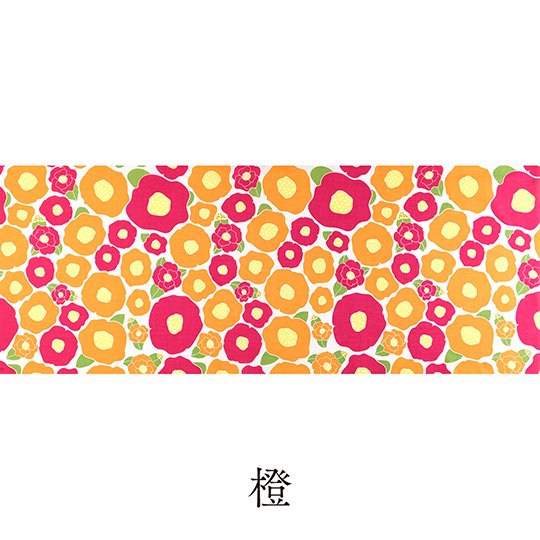 Tsubaki Series Yuzen Camellia Tenugui 4-Piece Set C