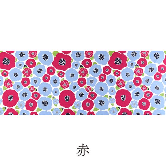 Tsubaki Series Yuzen Camellia Tenugui 4-Piece Set C