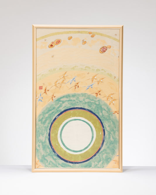 Matsuo Oba tablecloth framed
