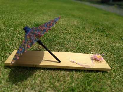 Navy blue Japanese umbrella pattern