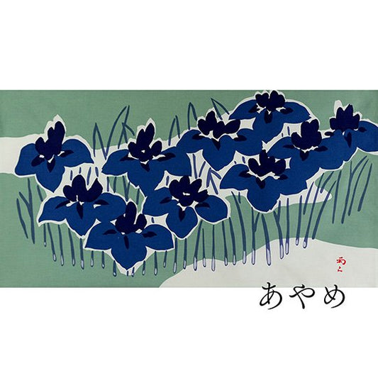 Kaga Yuzen Table Cloth (Iris)